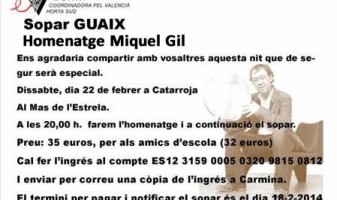 Sopar de Guaix hometage a Miquel Gil