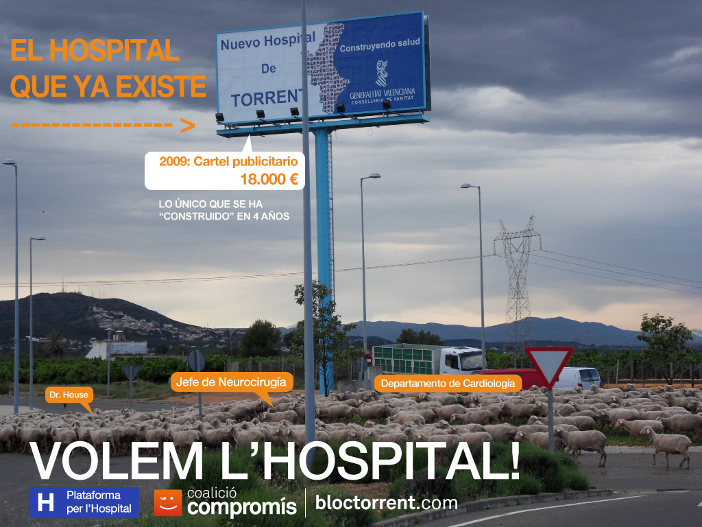 Según María José Català, el hospital ya existe. En esta foto lo podéis ver.