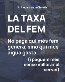 La nova taxa de residus de Torrent no es calcula pel fem que generes. Es calcula pel consum d'aigua de casa teua. El mateix criteri que ha copiat l'Ajuntament de València... però un 20% més car. I mentrestant, el servei de recollida no millora.  La llei és clara: la taxa ha de reflectir el cost real de la recollida i el tractament del fem, i premiar qui menys residus genera i qui més separa. L'aigua no té res a veure amb això.  Des de Compromís-Podem-EUPV defensem un model que pague qui contamina i que bonifique qui recicla. No una taxa dissenyada a colp de talonari sobre la factura de l'aigua.  Al "Amparo" de Torrent o la clavada d'Amparo?