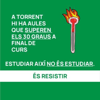 Les aules de Torrent són forns per a l'alumnat i el personal docent. Això no és normal, és una qüestió de dignitat.  El Grup Municipal de Compromís-Podem-EUPV hem proposat destinar 2 milions d'euros del romanent municipal de 2025 a millorar els centres educatius públics: aïllament tèrmic, climatització i les reformes necessàries per a poder fer classe còmodament.  Els diners existeixen. Ara cal la voluntat política. 👀  Ajuda'ns a compartir la nostra proposta ❤️  #Torrent #Educació #escola #institut #calor